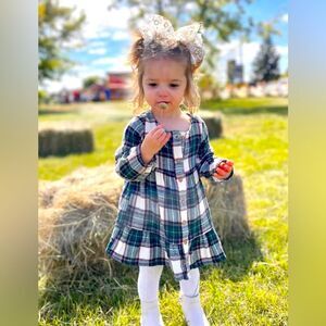 Wonder Nation kids warm plaid dress 3T